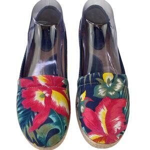 BOC Born Concept Women Franki Fabric Tropical Hawaiian Floral Espadrille Flat S7